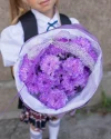 Букет Презент учителю из хризантем сереневый №45