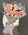 Букет из 25 розовых роз Мандала 60см