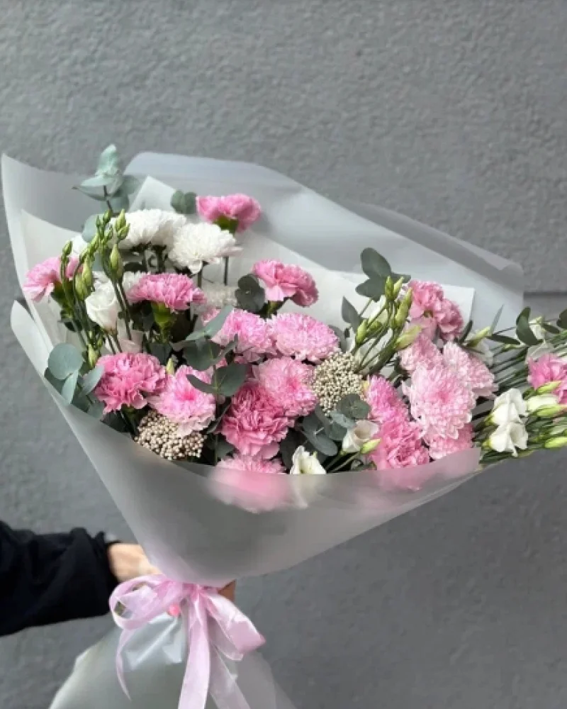 Букет цветов Клубничный лимонад
