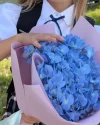 Букет учителю с гортензией голубой №46