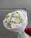 Букет Невинность с хризантемой и гипсофилой