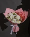 Букет цветов Рассвет с розой, хризантемой и ромашками