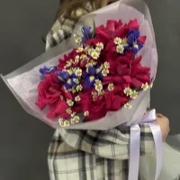 Букет цветов Малиновая ириска