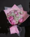 Букет из пионов с гипсофилой