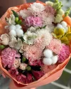 Букет цветов Микс с хлопком