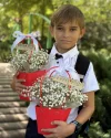 День знаний №14 Сумочка с белой гипсофилой