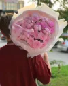 Букет из хлопка и хризантем Няша